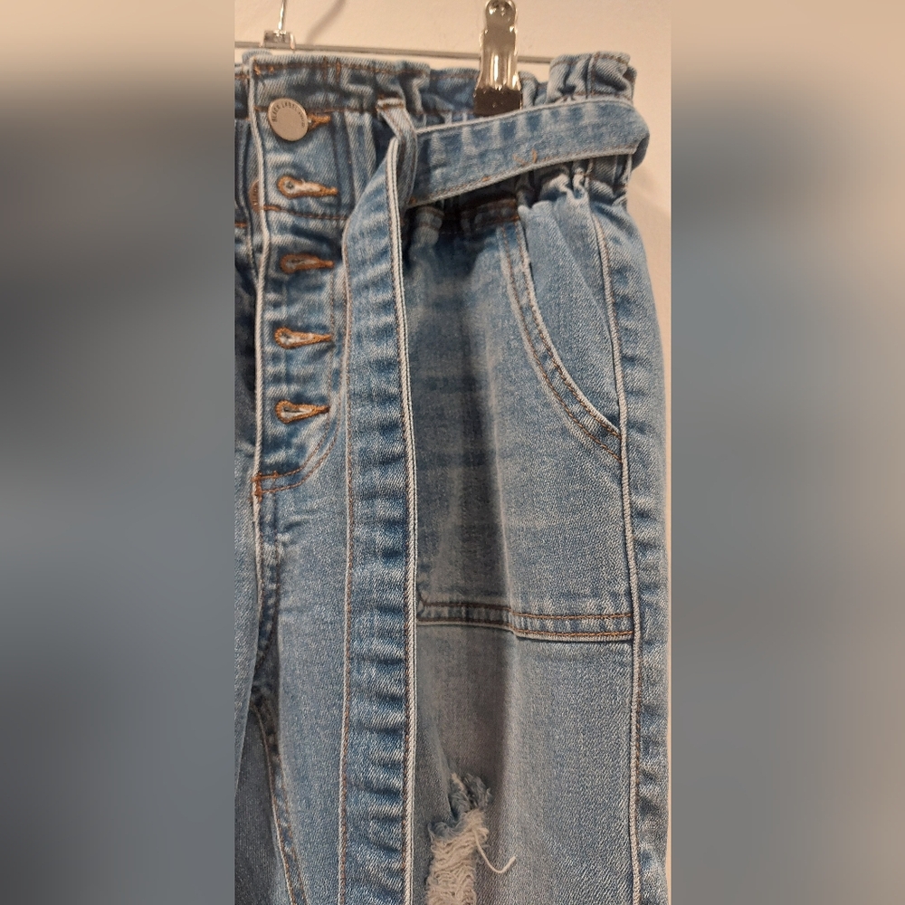 Black Label Blue Straight Leg Jeans Distressed - Picture 6 of 9